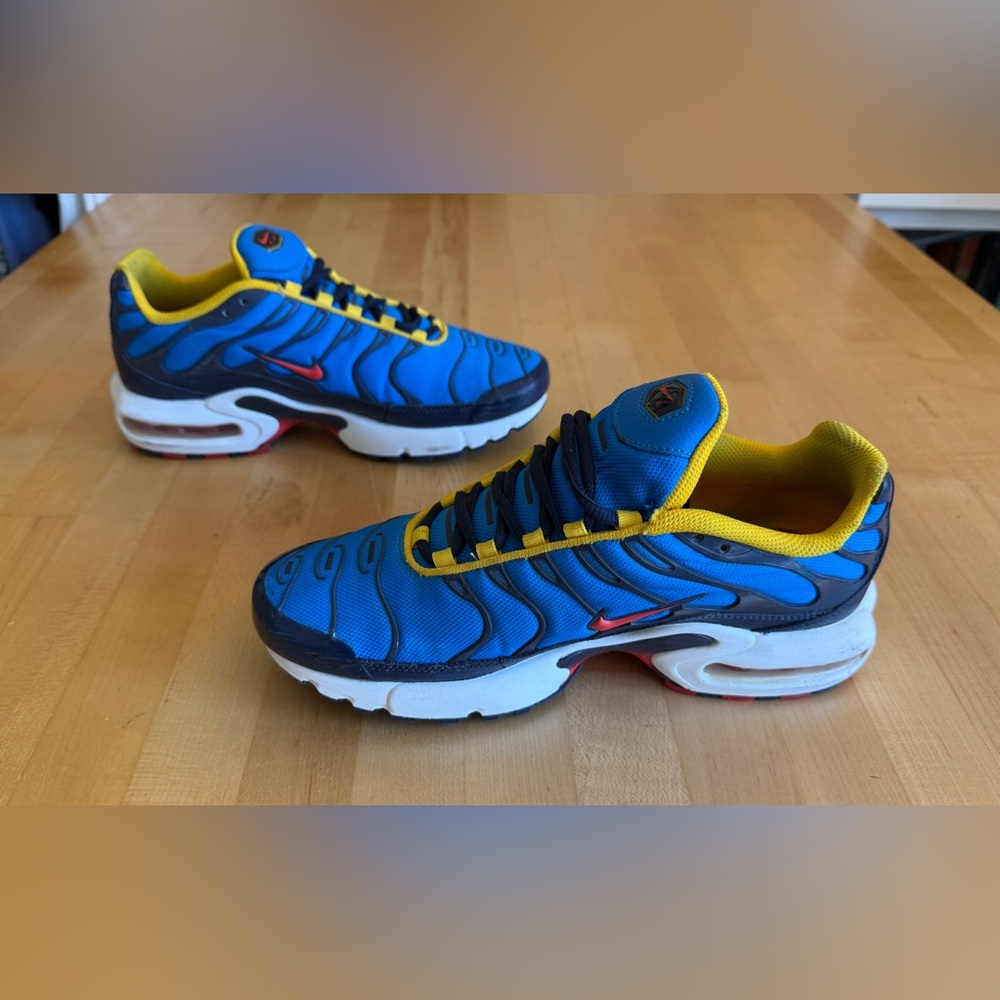Nike Air Max Plus GS CI5676-400 Photo Blue White Crimson Sneakers size 7Y W 8.5 - Picture 5 of 10